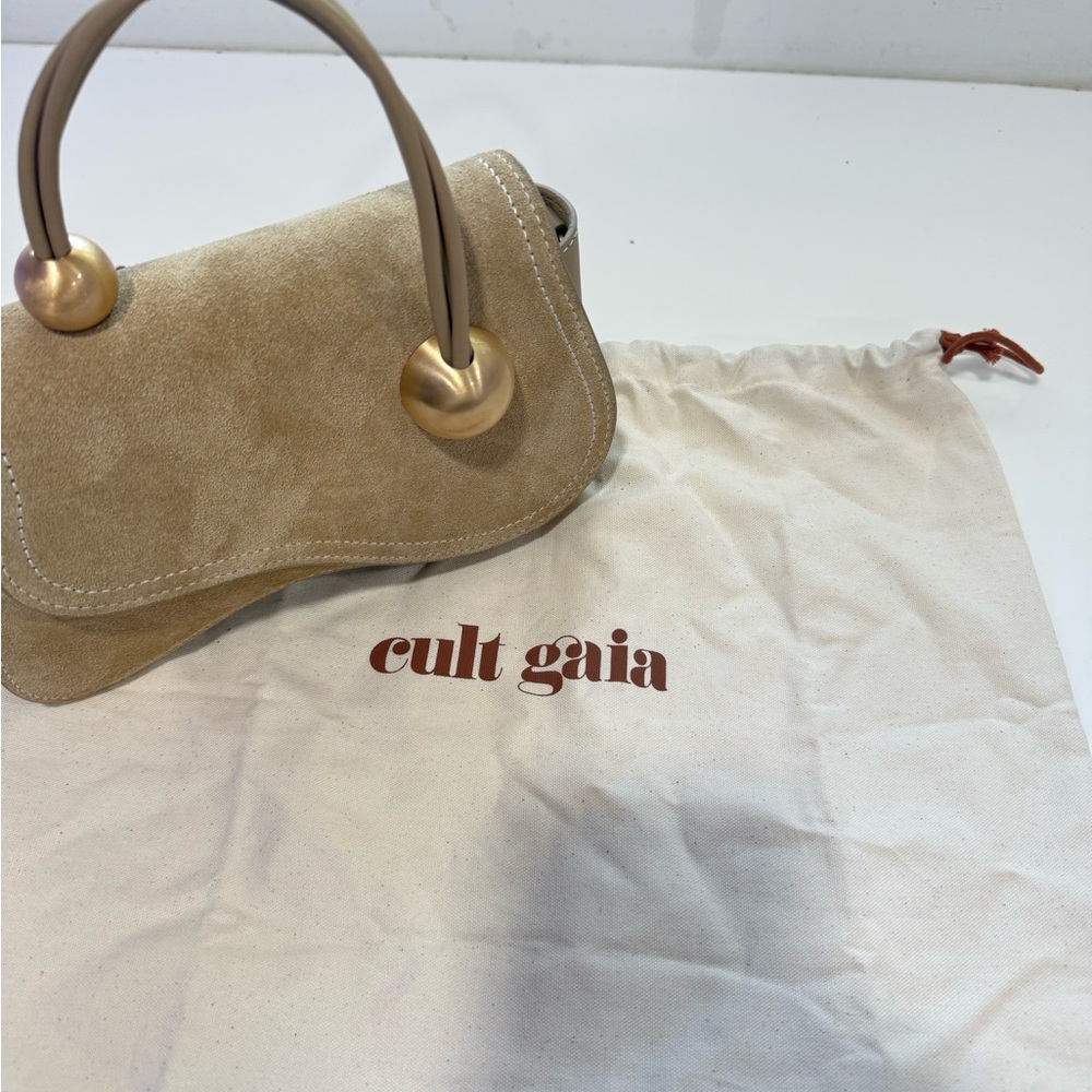 Cult Gaia 
Kazia Beaded Suede Top-Handle Bag - Picture 4 of 5